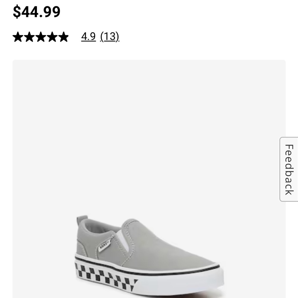 COPY - Kids Vans Checkered Sidewall Drizzle NEW IN BOX